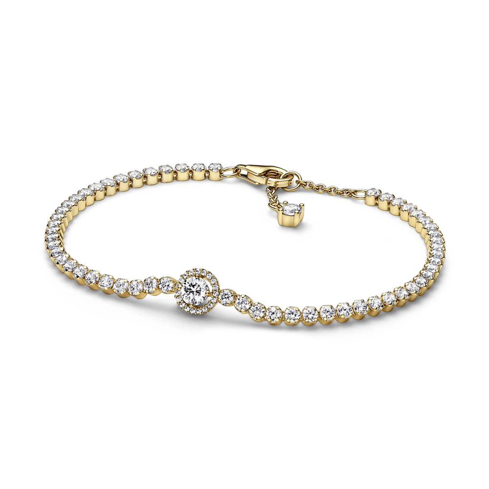 Браслет теннисный «Сверкающий ореол» в Pandora Shine