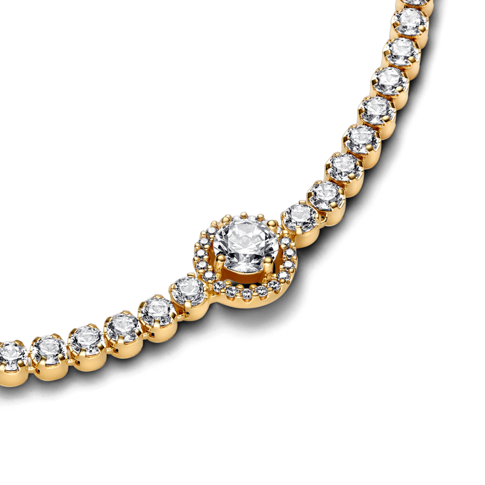 Браслет теннисный «Сверкающий ореол» в Pandora Shine