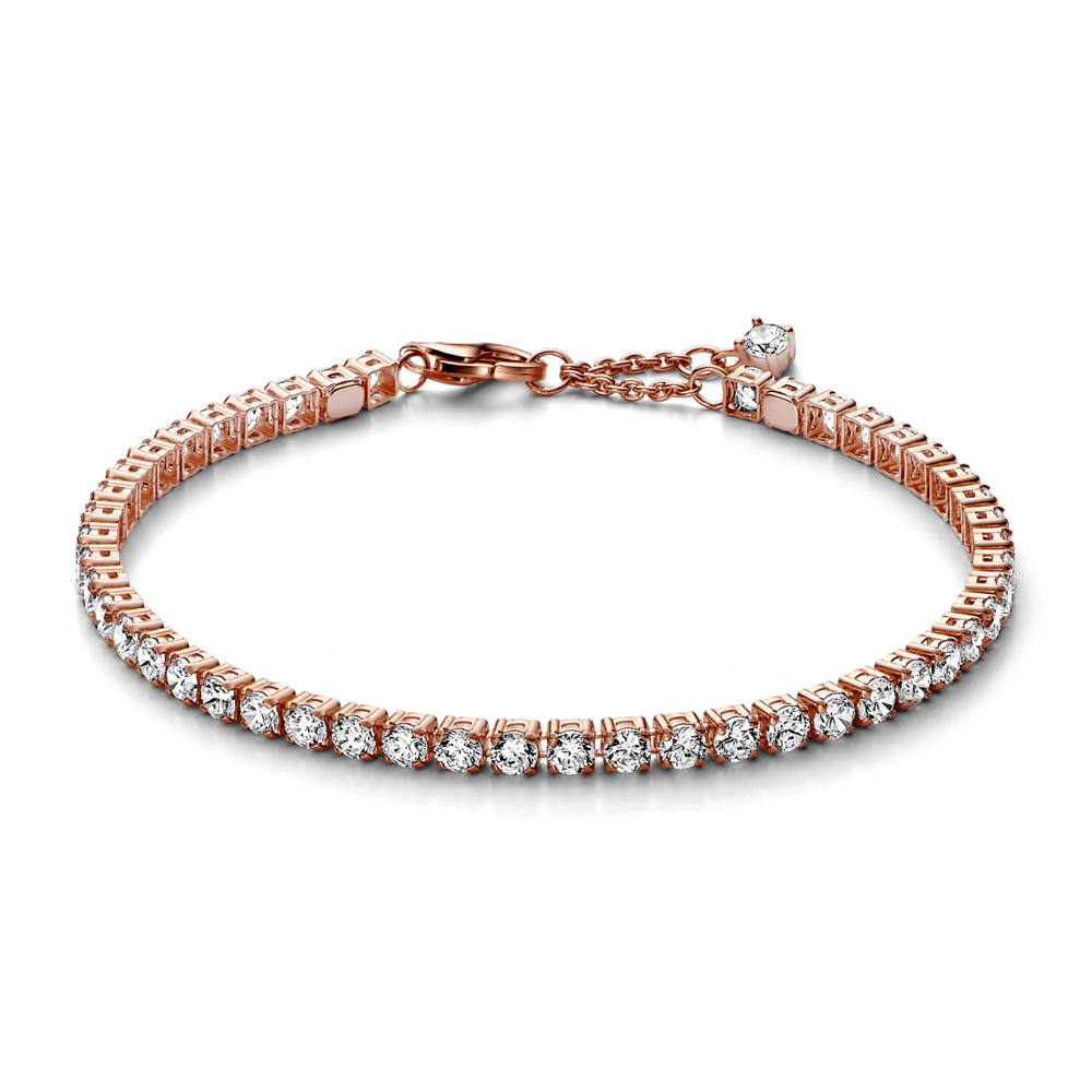 581469C01-18 Браслет теннисный с прозрачными кристаллами в Pandora Rose