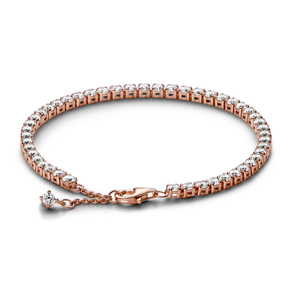 581469C01-18 Браслет теннисный с прозрачными кристаллами в Pandora Rose