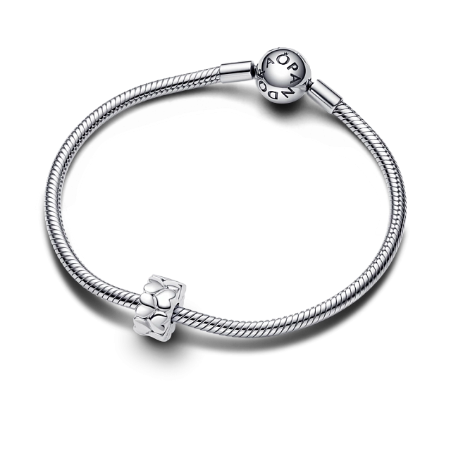 Серебряный шарм ''Сияющие сердца''