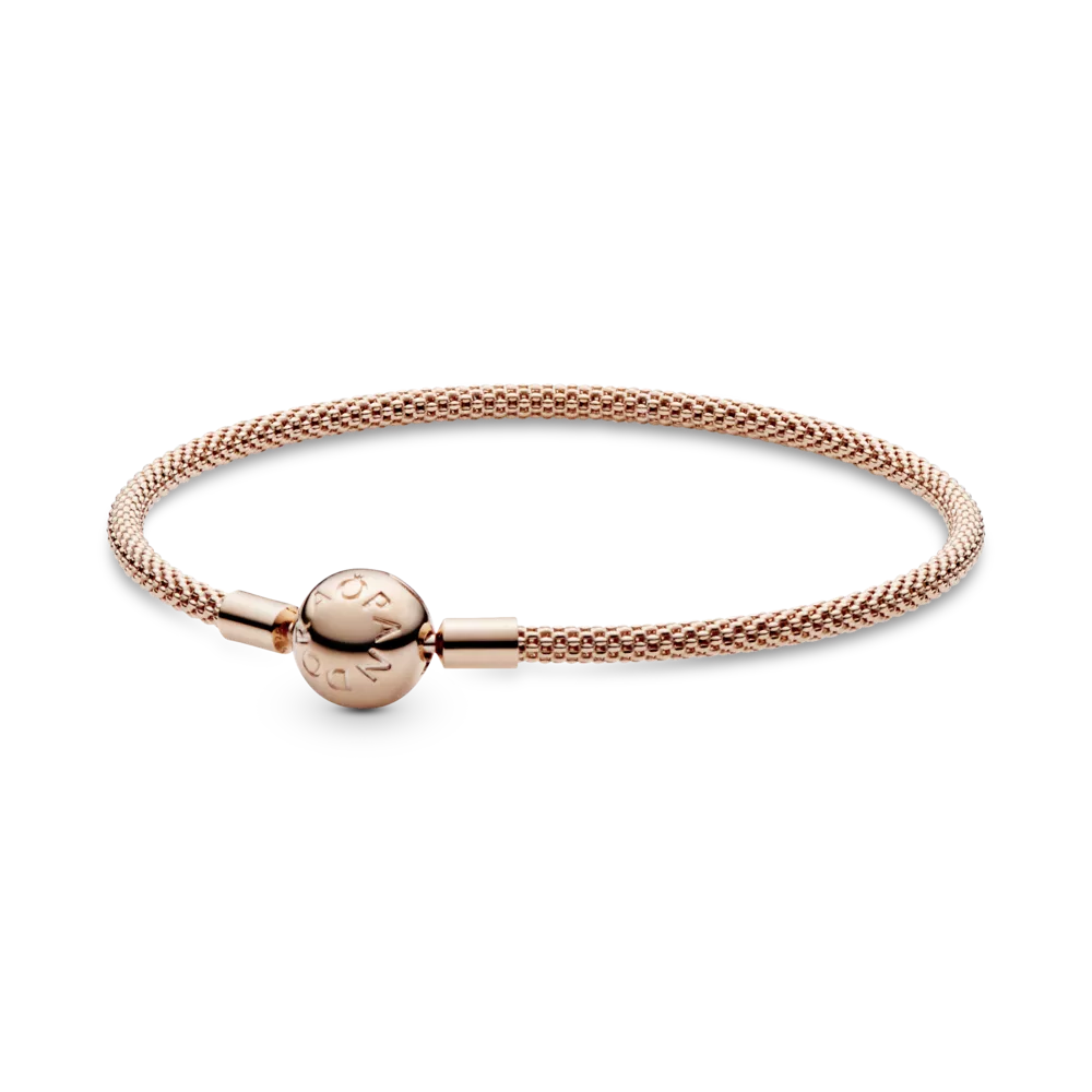 Браслет-бэнгл Moments плетеный в Pandora Rose
