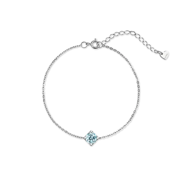 Браслет из серебра с топазом Sky Blue