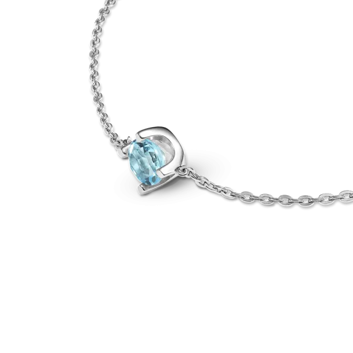 Браслет из серебра с топазом Sky Blue