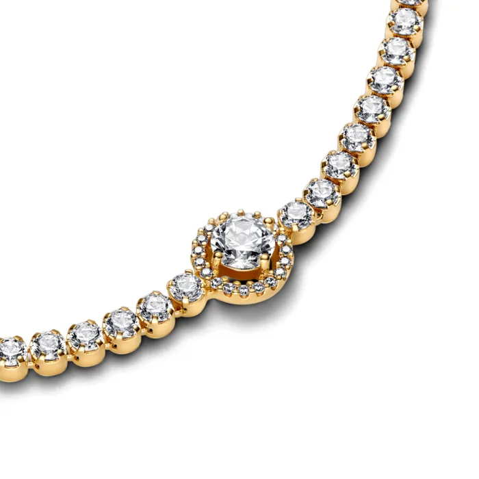 Теннисный браслет «Сверкающий ореол» в Pandora Shine